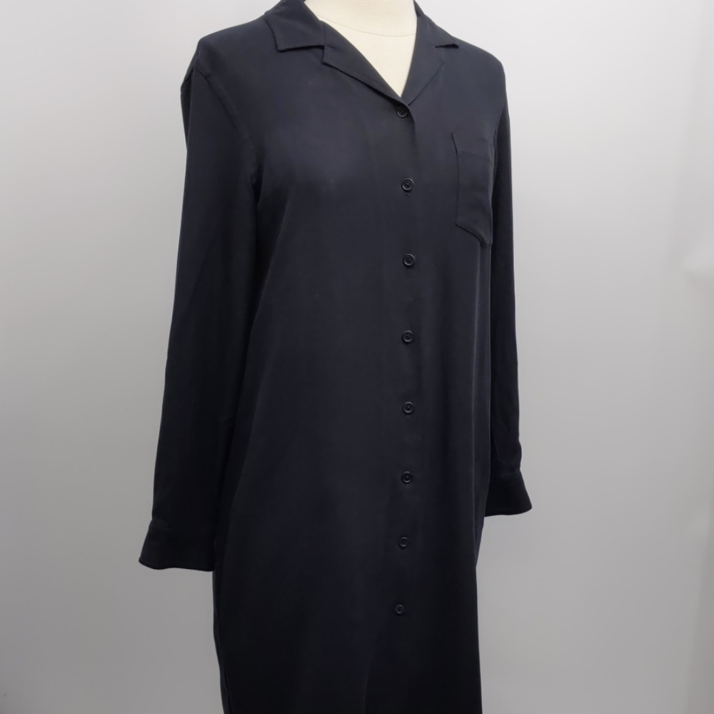Ralph Lauren black silk shirt dress-sz 10P
